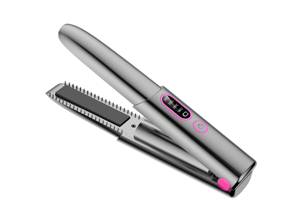 Praticidade Incomparável, Alisador De Cabelo Portátil Sem Fio Com Placa De Cerâmica Ultrassuave E Aquecimento Rápido, Seguro De Usar E Com Danos Mínim