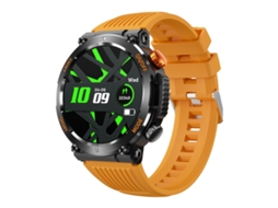 (laranja) Smartwatch Bluetooth Com Tela Redonda De 1,46 Polegadas Para Monitoramento De Saúde E Diversos Modos Esportivos.