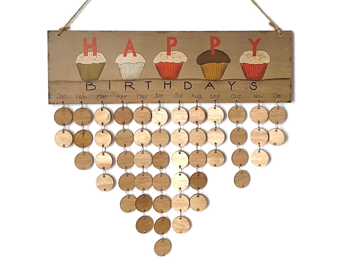 Calendário de em Madeira para Decoração (1 Quadro, 50 CHABERLU