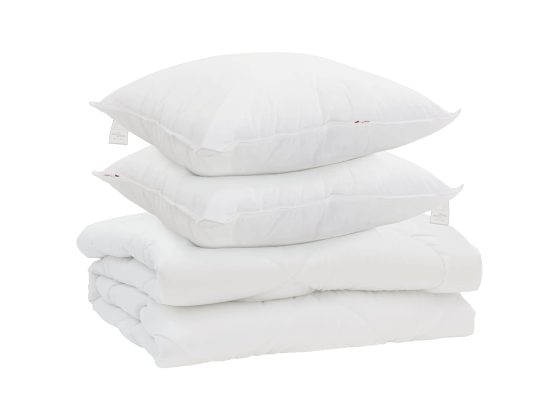 Edredão Com Travesseiro 3 Pcs | Edredom | Duvet Branco Microfibra