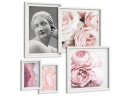 Conjunto De Pinturas Esculturas Florais Clássicas Espelharte (5 Peças)