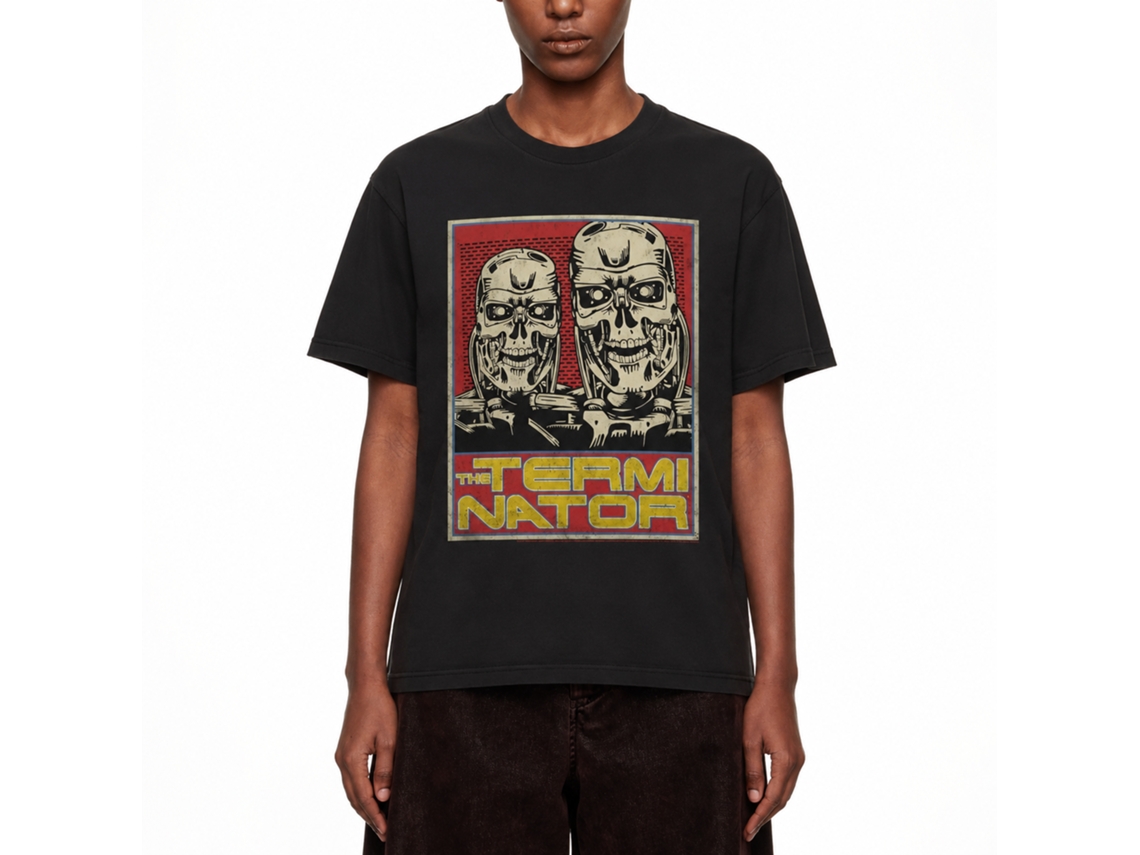 Rockinstone Terminator T800s Black Adult T-shirt Size:xl