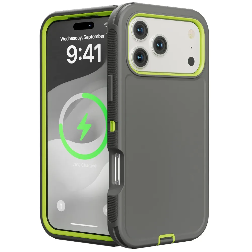 (verde-acinzentado, Iphone Air) Capa Protetora Híbrida 3 Em 1 Ott Resistente, Capa Protetora De Policarbonato À Prova De Choque.