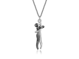 2026 collar com Pingente Abraço de Casal Estilo Amor Joiaria Presente para Dia Dos Namorados Esposa Meninas
