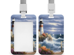 Suporte vertical de plástico para cartão com etiqueta de identificação, ideal para cartões de proximidade, cartões de crédito ou