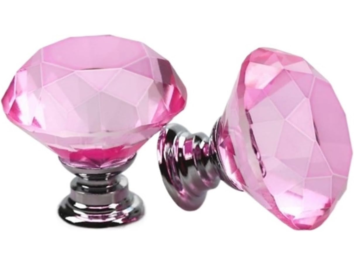 Puxadores De Armário Em Formato Diamante 30mm, Em Vidro Cristal, Para Gavetas, Portas De Armários Cozinha E Guarda