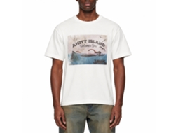Rockinstone Jaws Movie Welcome White Adult T-shirt Size:xl