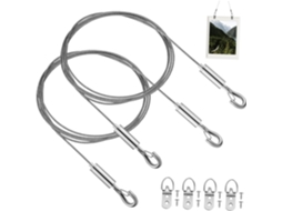 Kit de Instalação Shineofi Quadros com Fio e Ganchos Duplos em Aço Inoxidável Resistente para Espelhos Decorativos