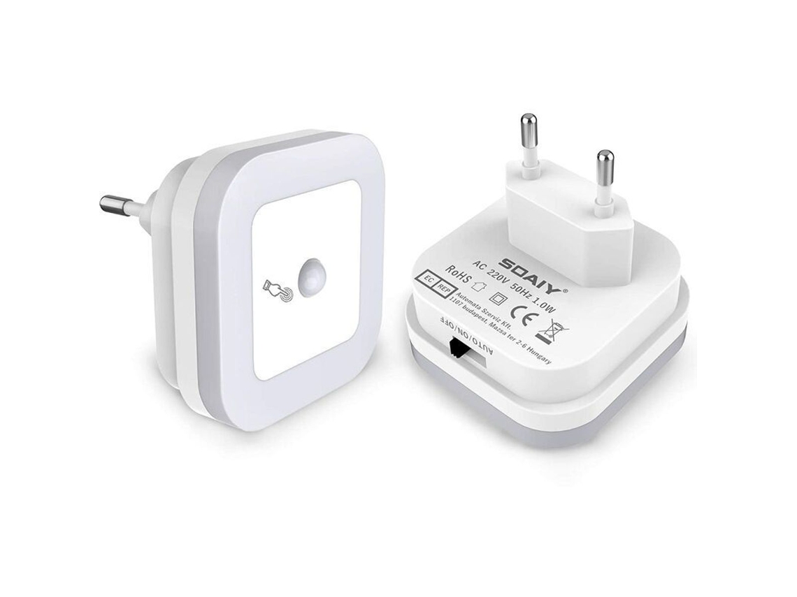 Conjunto De 2 Luzes Noturnas Led Com Sensor Movimento E Intensidade Ajustável.-aquaforge