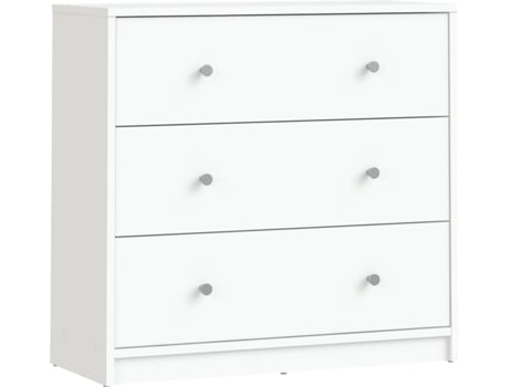 Cómoda Aveiro TVILUM 3 Gavetas (Branco - 72.4 x 30.1 cm)