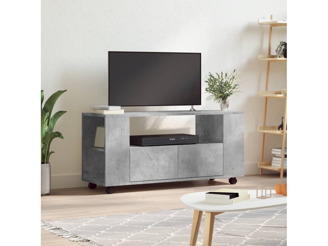Vidaxl Móvel De Tv 102x34,5x43 Cm Derivados Madeira Cinzento Cimento