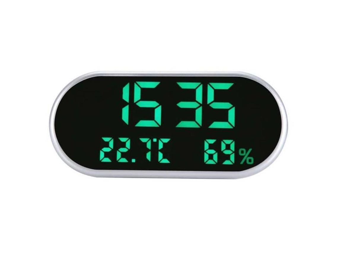 HURRISE Led Despertador Despertador Digital com Espelho Display Led Luz Noturna Relógio com Temperatura e Umidade Luz Do Relógio Decorativo
