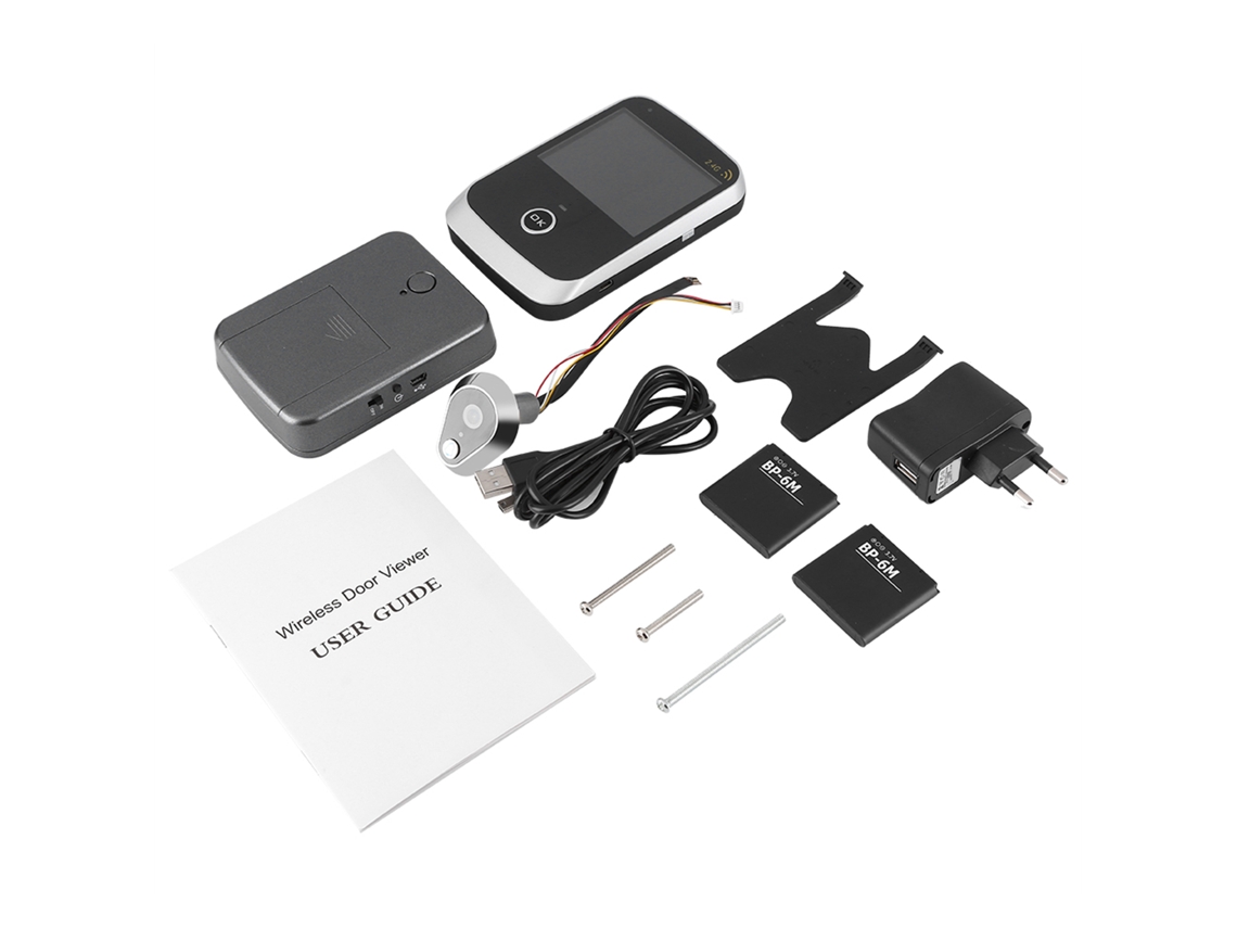 Laxiscreed Campainha De Vídeo Sem Fios Com Visor De 3,5" E Compatibilidade 220v Europeu