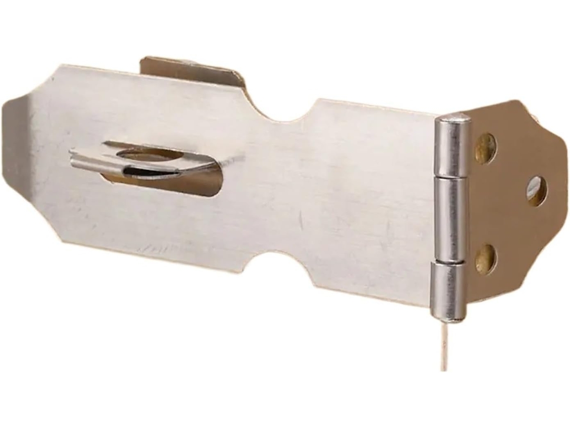 Conjunto De 3 Travas Porta 4 Polegadas Em Aço Inoxidável Com Ferrolho E Fecho Escovado Trancar Janelas, Gavetas E