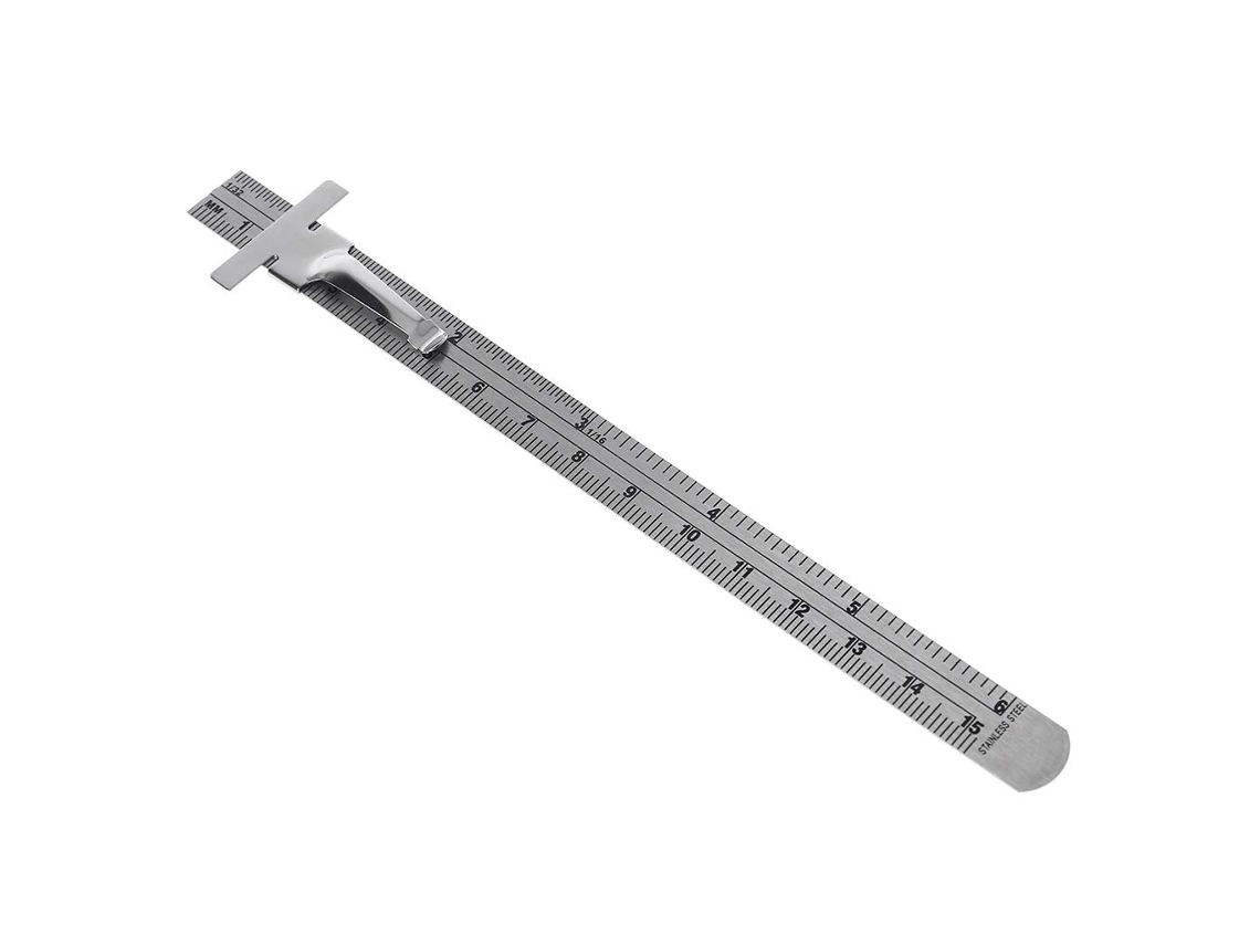 Régua De Bolso Aço Inoxidável 15cm 6 Polegadas Com Graduações Métricas 0, 8mm 1 32de Polegada, Ferramenta De Medição