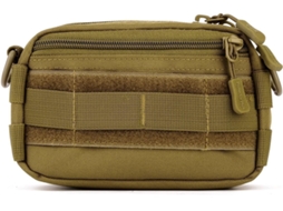 Bolsa Utilitária Pequena Edc - Saco De Ombro Multifuncional Para Acampamento - Castanho
