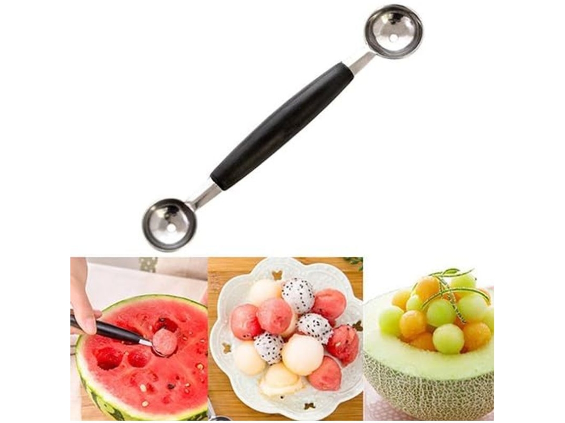 2026 cuchara de Acero Inoxidable de Doble Extremo para Bola de Melón, Sorvete, Massa e Sobremesas