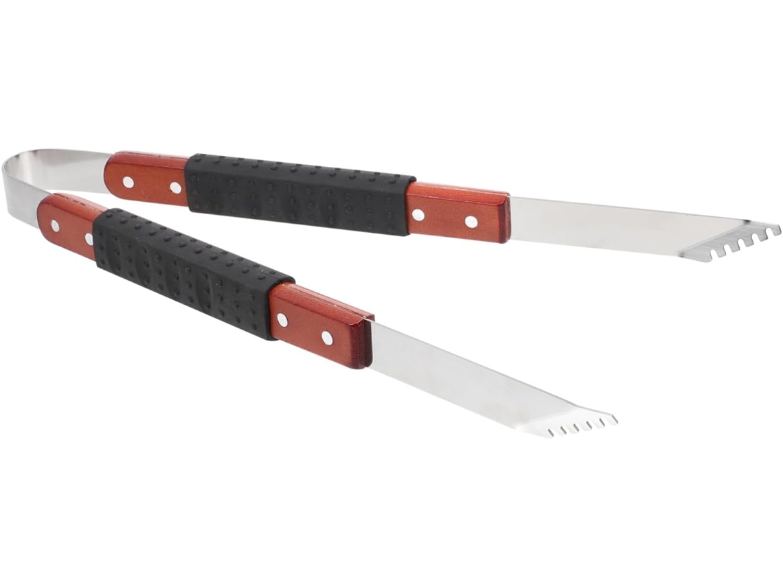 Pinça Para Grelha Inoomp Com Cabo Churrasco, Pinça Para Carne, Utensílio Para Churrasco Ao Ar Livre