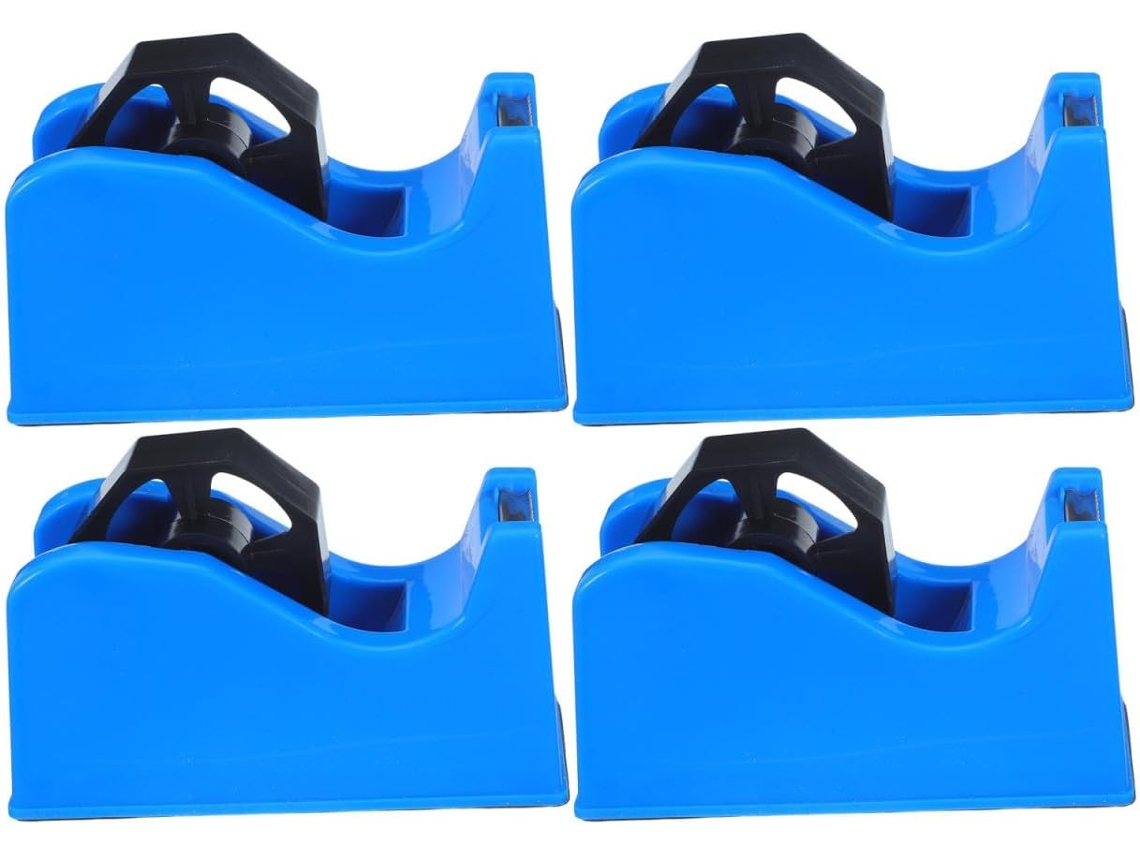 Cortador Osaladi De 4 Peças Com Design Adaptável, Fita Adesiva De Tamanho Duplo E Base Antiderrapante Em Plástico Azul