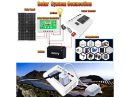 Inversor de 12V para 220V 4000W, Conversor de Energia Solar para Carro, Display Duplo LCD, 4 USBs 4.2A, Carregamento Rápido com Tensão Interna, LCD Ecrã
