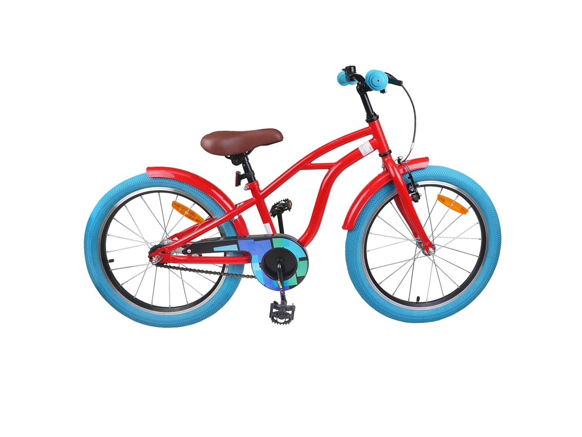 Vidaxl Bicicleta Infantil 20 Polegadas Para 6-11 Anos Vermelho