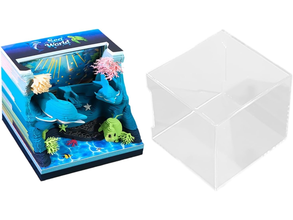 Calendário de Mesa Exclusivo de 2026 com Tema de Vida Marinha, Perfeito para Presentes. SFUSHOS