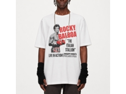 Rockinstone Rocky Movie Duotone Rocky White Adult T-shirt Size:xxl