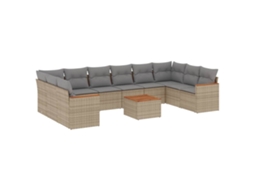Garden Sofa Set, Garden Sofa Sets Vidaxl Bege Rattan / Vime (n/a)