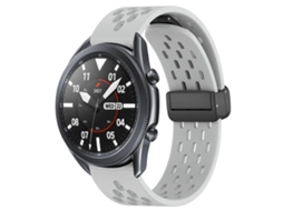 Pulseira De Silicone Dobrável De 22 Mm Com Fecho Magnético