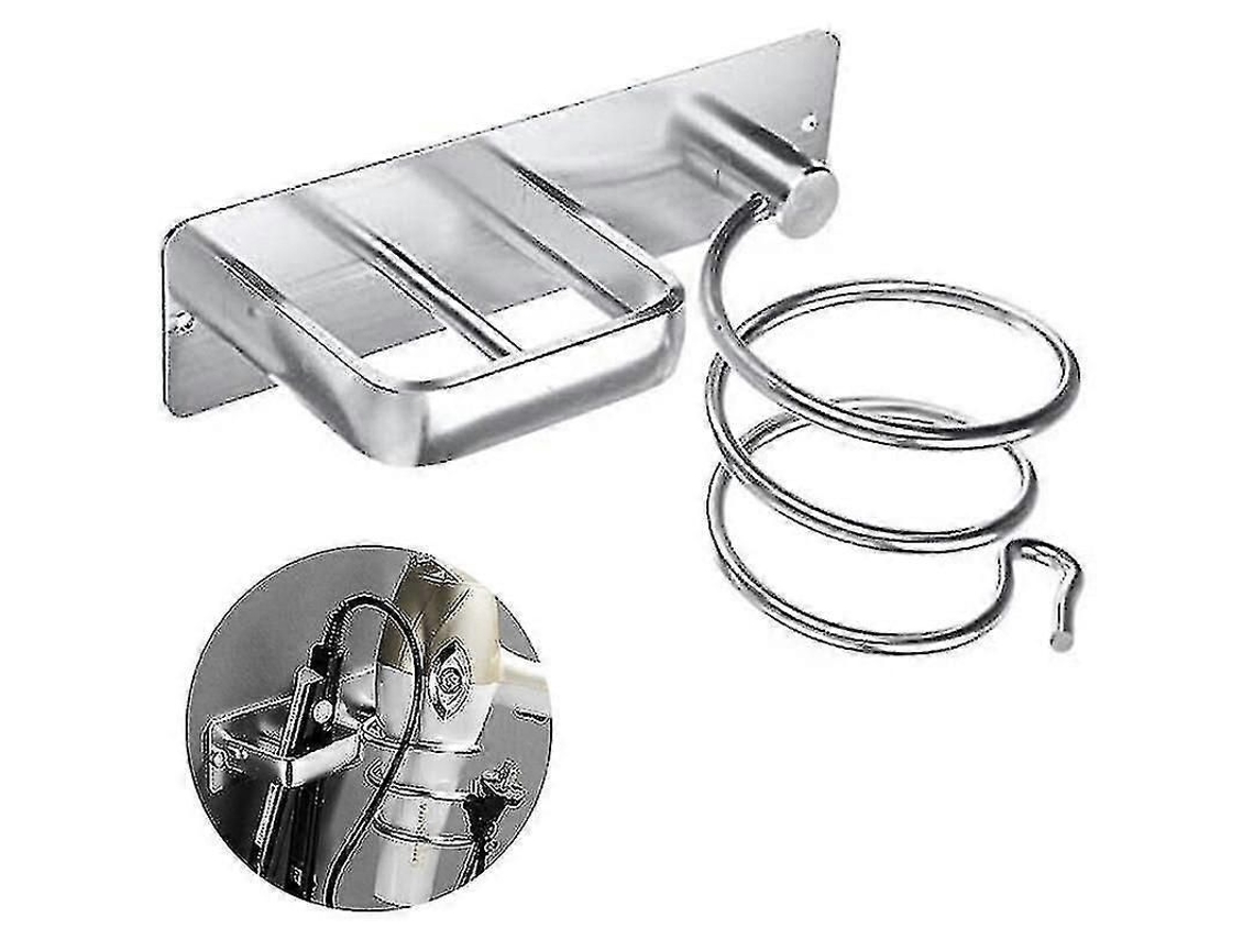 Suporte de Alumínio para Secador Cabelo e Chapinha, Organizador Cabelo, Parede Secad Or Cabelo. GOKOCO