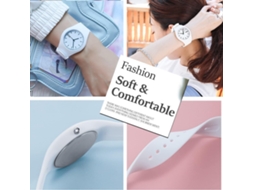 Lurelia Relógio Digital Feminino, Visor Digital, 40 Mm, 9 Mm, 8,5 Polegadas, Silicone, Resistente À Água 30m, Preto