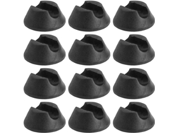 Mikikit Conjunto De 16-protetores Pés Cadeira Antiderrapantes Em Plástico Preto, Ideais Para Cadeiras E Mesas Em Salas