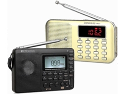 Rádio portátil FM/AM, digital, ondas curtas, recarregável, GOKOCO