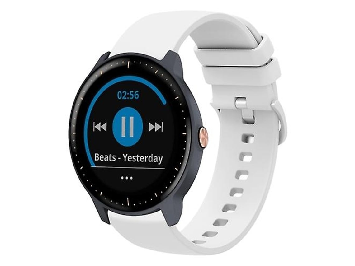 Pulseira De Relógio Lurelia Para Garmin Vivoactive3 Music 20 Mm Silicone Branco