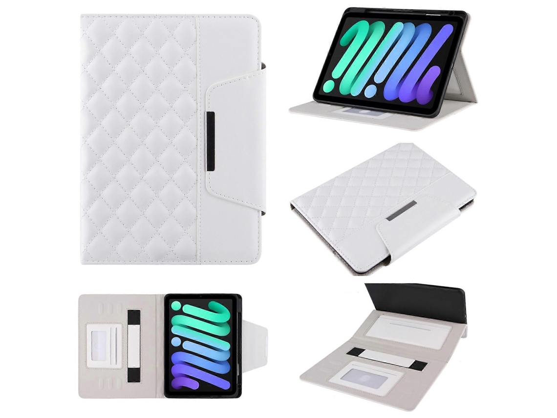 Capa De Couro Inteligente Com Fivela E Padrão De Diamante Para Ipad Mini 6 / Mini 2024