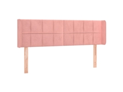 Cabeceira de Cama C/ Abas Veludo 147x16x78/88 Cm Rosa MAISON EXCLUSIVE