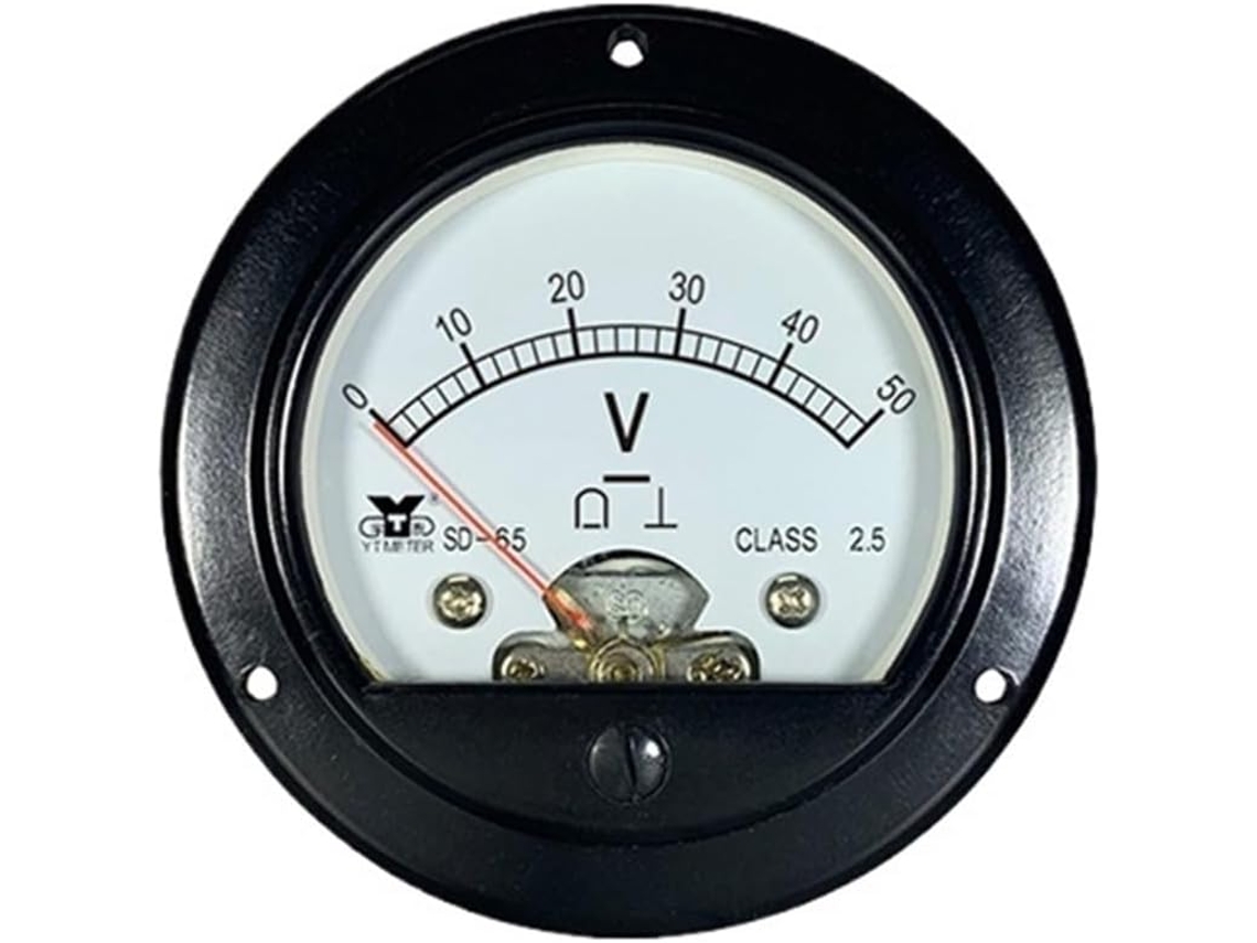 Voltímetro Dc Sd65 Dc5v 10v 15v 20v 30v 50v 150vdh65 Ponteiro