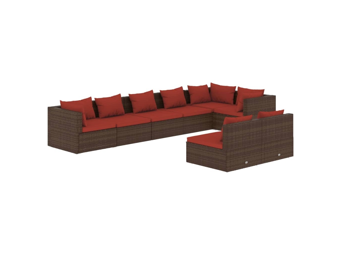 Garden Lounge Set, Garden Lounge Sets Vidaxl Marrom Rattan / Vime (n/a)