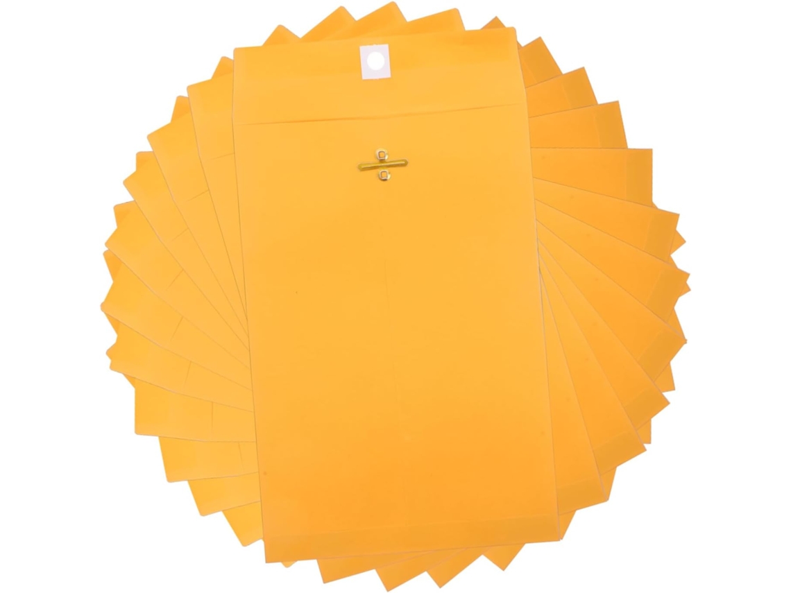 Envelopes De Papel Kraft Vintage Dourado, 15 X 23 Cm (6 X 9 Polegadas)