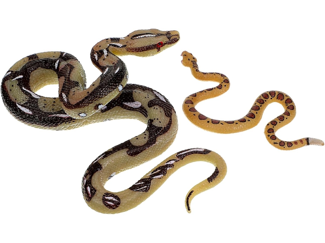 Conjunto De 2 Cobras De Plástico Realistas (m)