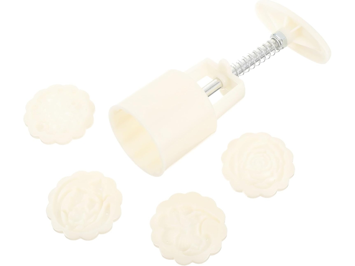 Forma Para Bolo Da Lua Chinês, Formato De Flor, Material Abs E Aço Inoxidável, Adequada Para Assar E Uso Doméstico