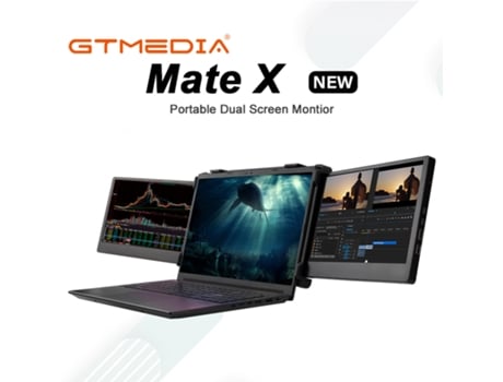 Monitor Portátil Com Tela Dual Full Hd Ips 1080p Plug And Play