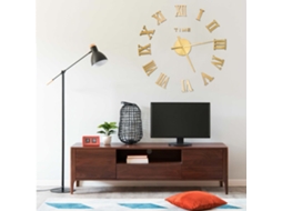 Vidaxl Relógio De Parede 3d Com Design Moderno 100 Cm Xxl Dourado