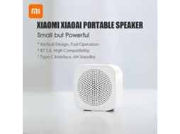 Alto Falante Portátil Xiaoai Bt5.0 Alto Falante Sem Fio Design Vertical 6h Vida Útil Da Bateria Carregamento Tipo C Recarregável Som Rico Amplificador