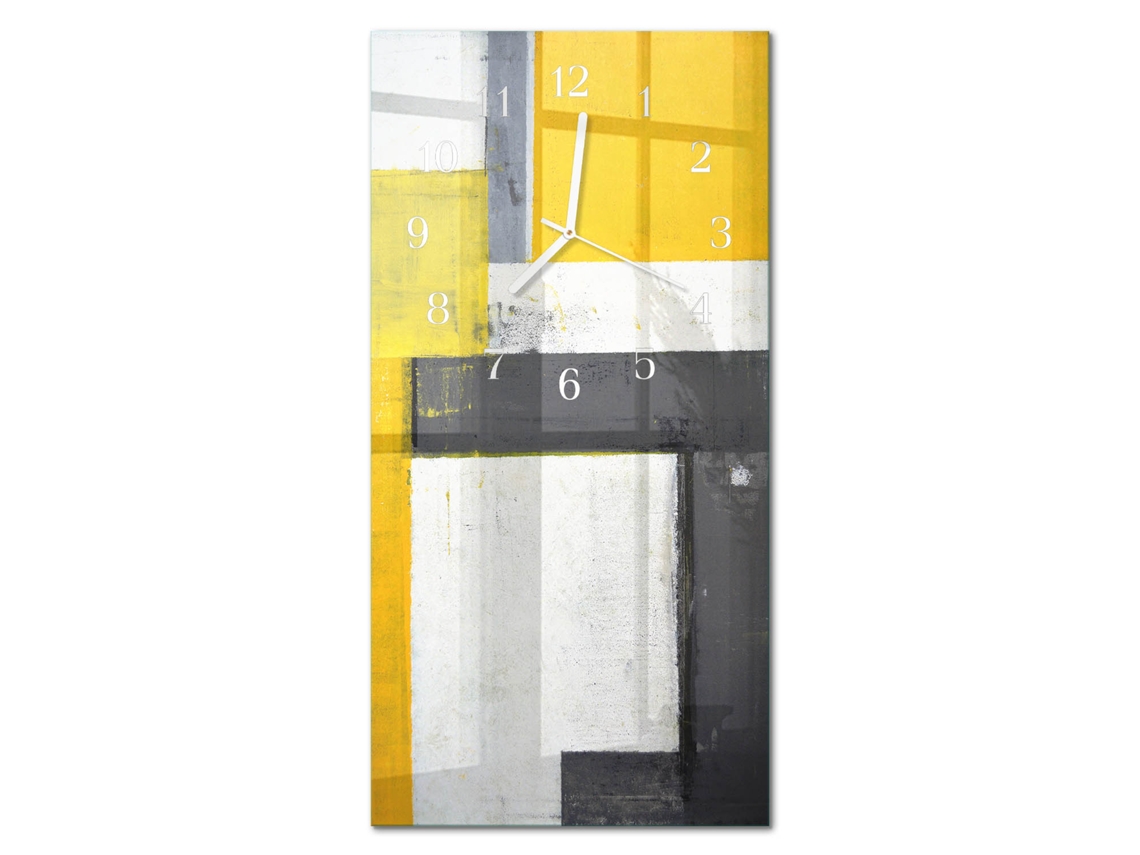 Relógio De Parede De Vidro Multicolor Espelharte (30x60 Cm)