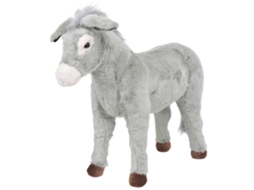 Vidaxl Burro De Montar Em Peluche Cinzento Xxl