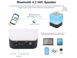 Abajur De Cabeceira Com Alto Falante Bluetooth Abajur De Toque Que Muda De Cor Luz Noturna De Cabeceira Regulável Rgb Despertador Digital Bestvite