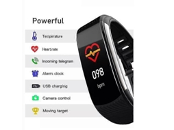 Nova Pulseira De Medição De Temperatura, Monitoramento Da Frequência Cardíaca Da Pressão Arterial, Exercício Do Sono, Pulseira Inteligente De Con