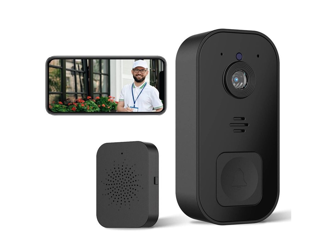 Campana de Porta Inteligente sem Fio com Câmera WiFi | S/MARCA