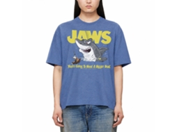 Rockinstone Jaws Movie Cartoon Jaws Movie Heather Royal Adult T-shirt Size:xl